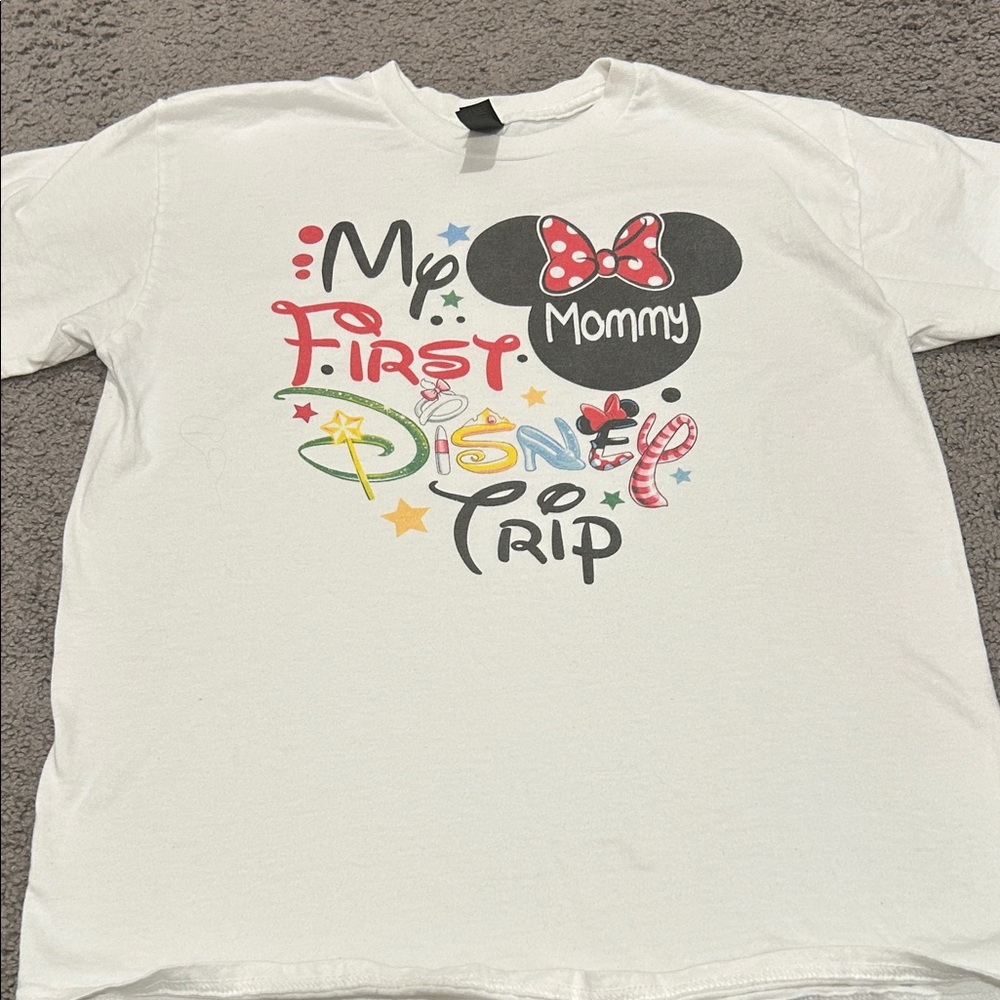 Disney Kids White T-Shirt - My First Disney Trip- Mommy